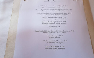 Pont Vell menu