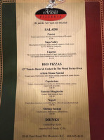 Artista Pizzeria menu