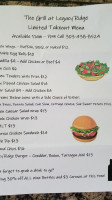 The Grill At Legacy Ridge menu