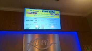 Kumi Buffet menu