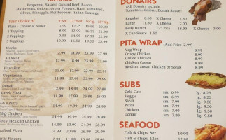 Gk's Pizza menu