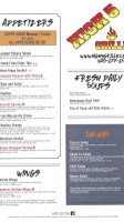 High 5 Grille menu