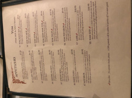 Thai Palace menu