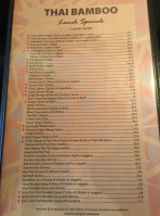 Thai Bamboo menu