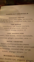 Tigerlily Berkeley menu