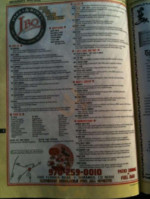 J.bo's Pizza And Rib Co. menu