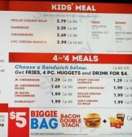 Wendy's menu