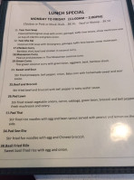 Chili Thai Cuisine menu