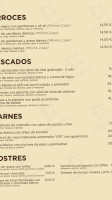 Tápara menu