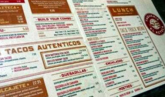 Taqueria El Azteca Taco Truck menu