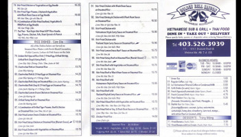 Golden Bell Sub & Grill Restaurant menu