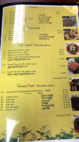 Asian Burmese Restaraunt menu