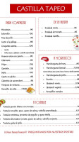 Castilla Tapeo menu