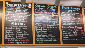 Boba Crepes menu