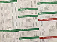 Tea Station menu