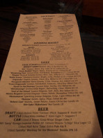 Booze Box menu