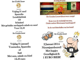 De Gouden Leeuw V.o.f. menu