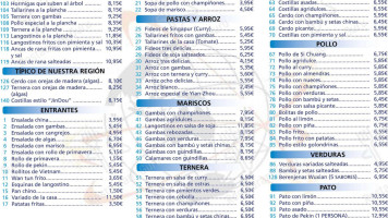 Siglo De Oro menu