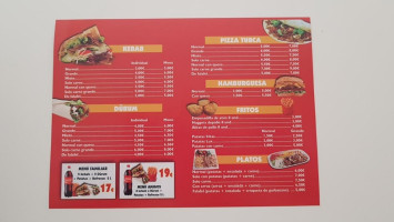 Super Doner Kebab menu