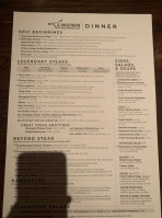 Longhorn Steakhouse menu