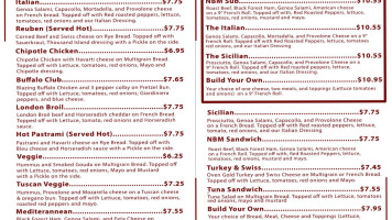 North Buena Deli menu