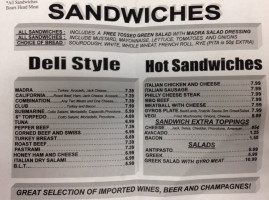 Madra Deli menu