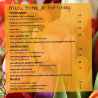 Bistro De Holterberg B.v. Holten menu