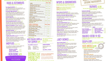 Juicy Ladies menu