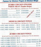 Shark's Fish & Chicken menu