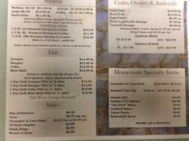 S S Seafood Market menu