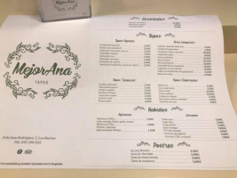 Mejorana Tapas menu