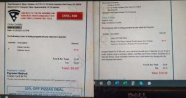 Domino's Pizza menu