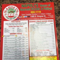 Napoli's Pizza menu