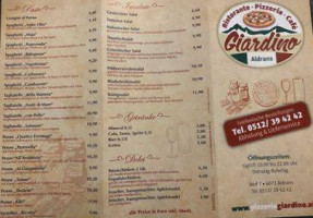 Giardino menu