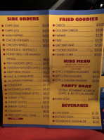 The Chippery menu