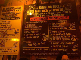 Battista's Hole In The Wall menu