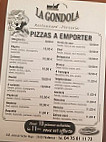 Pizzeria La Gondola menu