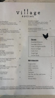 Village Social menu