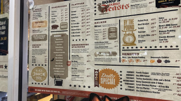 Bono's Pit B-q menu