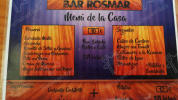 Rosmar menu