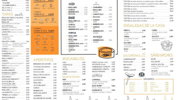 Vermut Teca menu