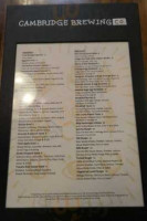 Cambridge Brewing Company menu