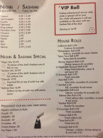 Aji Sushi menu