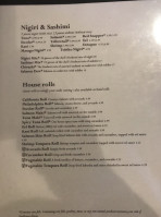 Aji Sushi menu