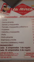 El Cafè De La Mirta Empanadas Argentinas menu