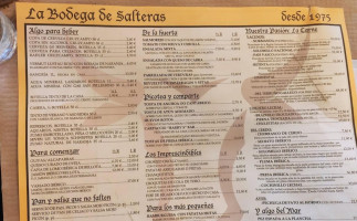 La Bodega De Salteras menu