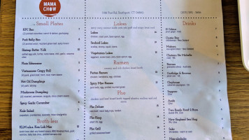 Mama Chow menu