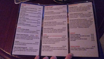 Campbell's Irish Bar Restaurant menu