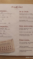 Muxicas Taberna menu