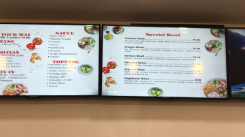 Orgreen Poke menu